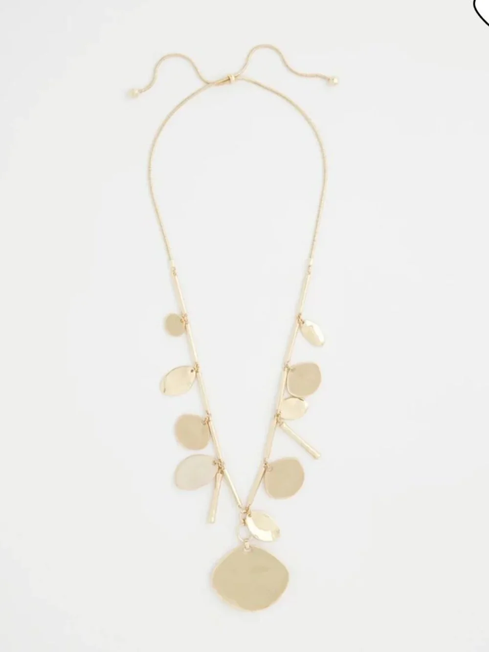 New Chioc's Gold Long Single Strand Necklace